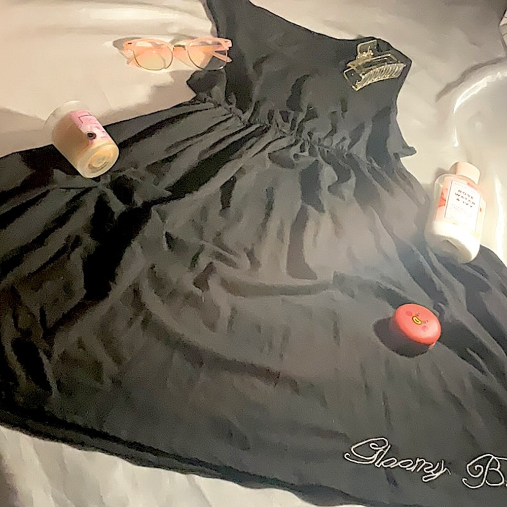 Black shirt dress